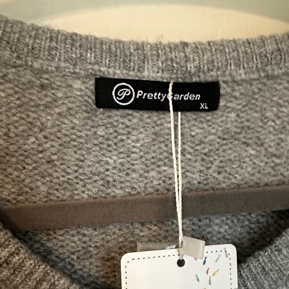 Pretty Garden Classic Gray Cardigan Size XL NWT - Picture 3 of 7